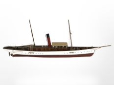 A remote-controlled scale model sailing ship, length 138cm.