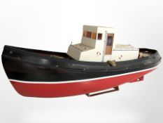 A remote-controlled scale model of a fishing trawler, length 111cm,