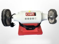 An Axminster Craft AC150BB bench top buffing wheel.