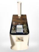 A Victorian rosewood and mother of pearl-inlaid table box marked ' E E Townsend, Newcastle on Tyne',