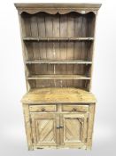 A Victorian pine farmhouse dresser,
