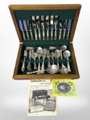 A canteen of Sheffield EPNS cutlery.