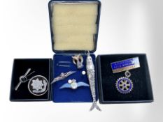 A 9ct gold RAF sweetheart brooch,