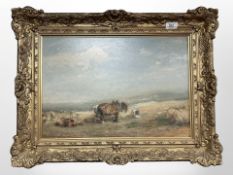 Sir James Lawton Wingate (1846 - 1924) : A Horse and Plough with Workers in a Field, oil on canvas,