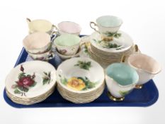 35 pieces of Paragon World Famous Roses pattern tea china.