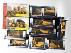 10 Joal die-cast scale model excavators and similar vehicles, all boxed.