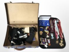 A group of Masonic decorations and ephemera.