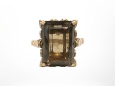 A 9ct gold citrine ring, size M. CONDITION REPORT: 4.