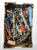 A large quantity of spanners, screwdrivers and various hand tools.