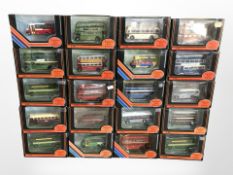 20 Exclusive First Editions 1:76 scale die-cast buses, all boxed.