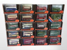 20 Exclusive First Editions 1:76 scale die-cast buses, all boxed.
