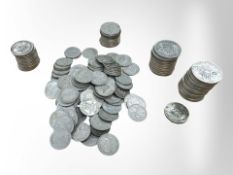 Sixteen George V florins, a similar shilling,