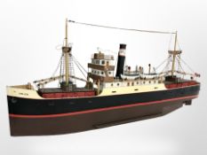 A remote-controlled scale model Canadian ship, 'Joellen', length 122cm.
