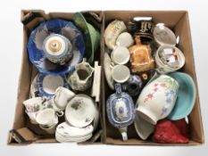 Assorted 20th century ceramics including floral part tea set, Poole biscuit barrel,
