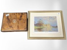 After B Roxby : Raby Castle, reproduction in colours, numbered 29/250, signed in pencil,
