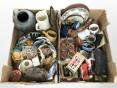 Assorted items including Bossons wall plaques,