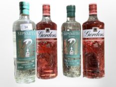 Two bottles of Sipsmith London Dry gin 700ml,