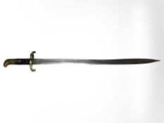 A British Pattern 1855 Lancaster sword bayonet with 60cm pipeback blade