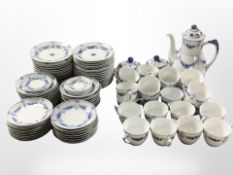 Approximately 105 pieces of Bing and Grøndahl blue and white tea china.