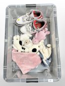 A pair of Nike Air Jordans, size 10, together with a 350ml bottle of Bacardi,