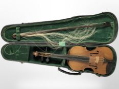 An early-20th century violin with one-piece 14