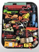 A quantity of 20th-century play-worn die-cast vehicles including Matchbox Superkings, Corgi, etc.