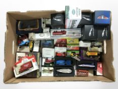 A large quantity of die-cast cars including Matchbox, Great British Buses, Corgi, Dinky,