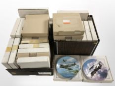 A collection of Coalport and Bradford Exchange collectors plates depicting military aircraft.