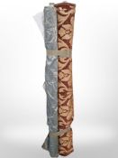 Three part rolls of upholsterer's fabric, approximate width 150cm, lengths unknown.