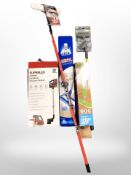 A Superlex handheld vacuum cleaner, in box, telescopic window cleaner,