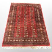 A Lahore Bokhara rug, Pakistan, 194cm x 132cm.