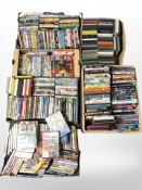 A large quantity of assorted DVDs.