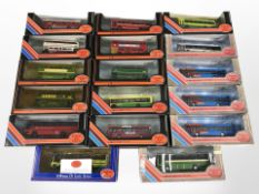 17 Exclusive First Editions 1:76 scale die-cast buses, all boxed.