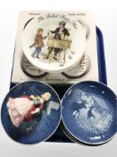 A Royal Doulton figure, 'Valerie' HN 2107, 11 Bing & Grøndahl blue and white Christmas plates,