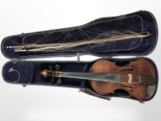 An early-20th century violin with two-piece 14