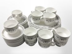 48 pieces of Wedgwood metallised bone china.