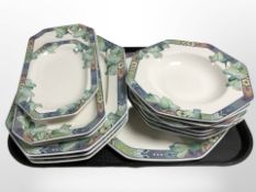 Thirteen Villeroy & Boch Pasadena plates and serving platters.