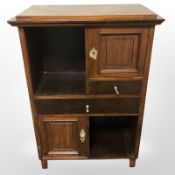 A reproduction mahogany side cabinet,