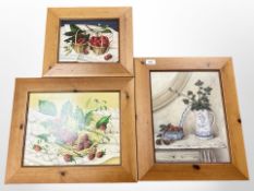 Brookpace Fine Art : Still life depicting Delft ware, colour print on canvas, 17cm x 34cm,