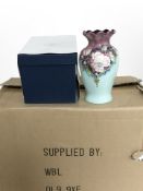 12 matching Old Tupton Ware pottery flared rim vases, height 19cm, all boxed.