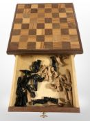 An inlaid storage chessboard,