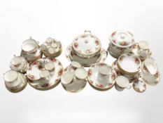 Approximately 95 pieces of Royal Albert Old Country Roses tea and dinner porcelain.