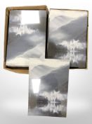 Twelve contemporary wall canvases, each 60cm x 40cm.