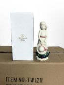 18 matching Old Tupton Ware pottery figures of girls in floral dresses, height 20.5cm, all boxed.