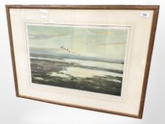 After Sir Peter Scott : Only Sixteen Geese Left The Shore That Morning, reproduction in colours,