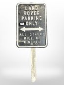 A tin metal sign - 