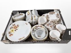A Czechoslovakian floral decorated part tea and dinner service,