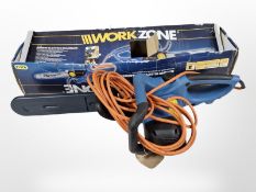 A Workzone electric chain saw