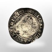 An Elizabeth I silver shilling.