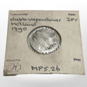 A 1790 silver Dutch coin.